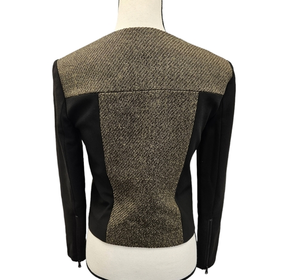Tibi Asymmetrical Tweed Zip Blazer - Picture 3 of 8